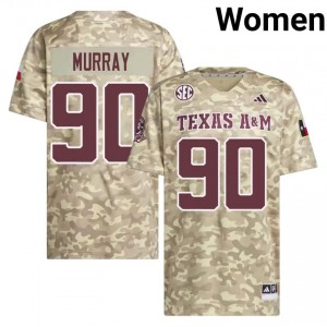 Aggies Asher Murray #90 Beige Jersey | Iconic Stitch College Football Women Apparel 57470464