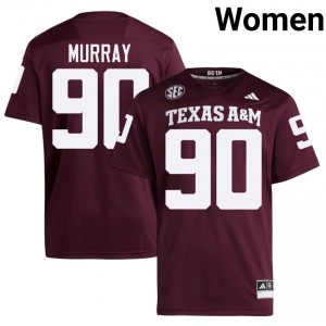 Asher Murray #90 Texas A&M Aggies Jersey | Pro-Grade Maroon College Football Women Embroidery 66126264