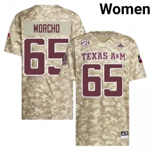 Beige Avery Morcho #65 Texas Aggies Jersey | Women Player Football Authentic Stitch 28916389