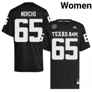 Limited Avery Morcho #65 Texas A&M Aggies Black Jersey | Women High School Football Embroidery Fan Gear 61545635