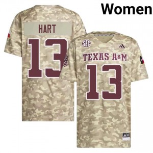 #13 Brady Hart 25th Man Beige Jersey | Pro Cut Stitch Women NCAA Football Gear 89689969
