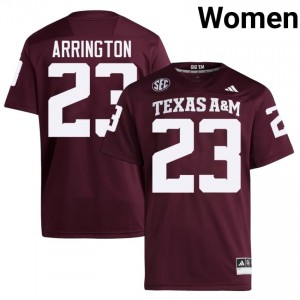 Texas A&M Aggies Brandon Arrington #23 Maroon Jersey | Essential Embroidery NCAA Football Women Apparel 12615913