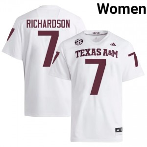 Bucky Richardson #7 12th Man Jersey | Gameday White College Football Women Stitch 77865725