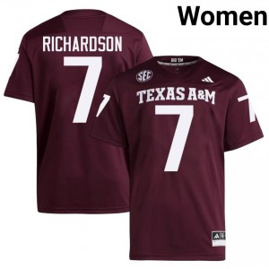 Texas A&M Aggies Bucky Richardson #7 Maroon Jersey | Premium Embroidery NCAA Football Women Apparel 71027450