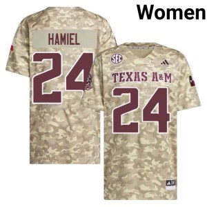 Camren Hamiel #24 47th Man Jersey | Elite Thread Beige University Football Women Stitch 69002232