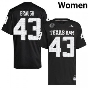 Black Carter Braugh #43 Texas A&M Aggies Jersey | Women Player Football Elite Embroidery 16684274