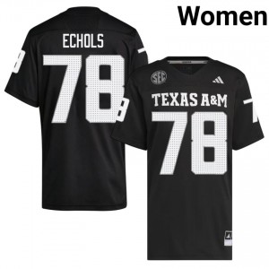 Black Coen Echols #78 Texas Aggies Jersey | Women Player Football Classic Embroidery 61527540