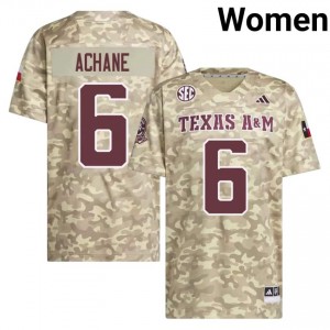 De'Von Achane #6 Texas Aggies Jersey | Elite Thread Beige University Football Women Stitch 99034058