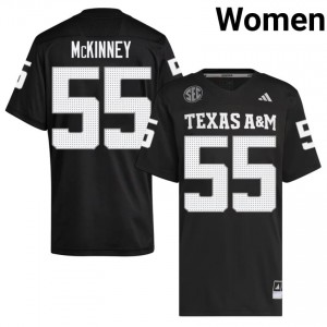 Hunter McKinney #55 Texas A&M Aggies Jersey | Durable Black University Football Women Embroidery 28382507