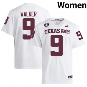 #9 Jahdae Walker 12th Man White Jersey | Alumni Stitch Women Player Football Gear 63747910