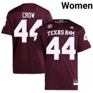 John David Crow #44 Texas Aggies Jersey | Pro-Grade Maroon College Football Women Embroidery 30200045