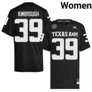 Texas Aggies John Kimbrough #39 Black Jersey | Pro-Grade Embroidery College Football Women Apparel 95355171