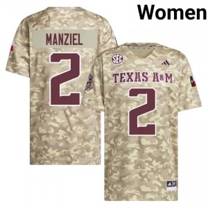 Beige Johnny Manziel #2 39th Man Jersey | Women Player Football Alumni Stitch 80497034