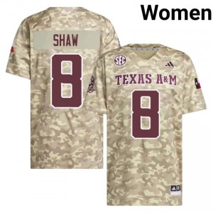 Jordan Shaw #8 Aggies Jersey | Elite Thread Beige University Football Women Stitch 39525974