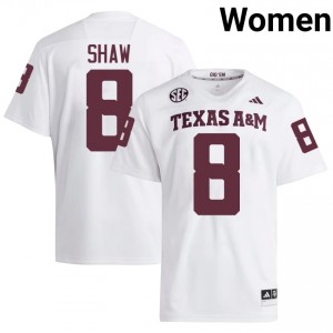 Elite Thread Jordan Shaw #8 Texas Aggies White Jersey | Women University Football Stitch Fan Gear 93824369