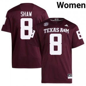 Jordan Shaw #8 Texas A&M Aggies Jersey | Exclusive Maroon College Football Women Embroidery 38733056