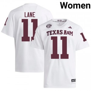 12th Man Jorvorskie Lane #11 White Jersey | Pro Cut Stitch NCAA Football Women Apparel 57902487