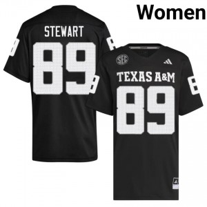 Texas Aggies Kade Stewart #89 Black Jersey | Pro-Grade Embroidery College Football Women Apparel 89055056