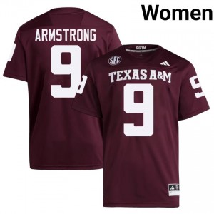 Maroon Kiotti Armstrong #9 Texas A&M Aggies Jersey | Women High School Football Limited Embroidery 42269514