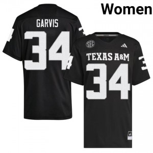 Fresh Kyle Garvis #34 Texas A&M Aggies Black Jersey | Women High School Football Embroidery Fan Gear 20673652