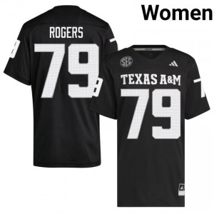 Fresh Lamont Rogers #79 Texas A&M Aggies Black Jersey | Women High School Football Embroidery Fan Gear 88954523
