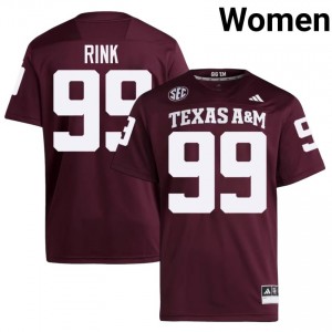 Landon Rink #99 Texas A&M Aggies Jersey | Exclusive Maroon College Football Women Embroidery 28429150