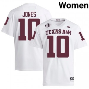 Marco Jones #10 12th Man Jersey | Iconic White College Football Women Stitch 51943754