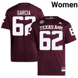 Top-Tier Marcus Garcia #62 Texas A&M Aggies Maroon Jersey | Women University Football Embroidery Fan Gear 85210606