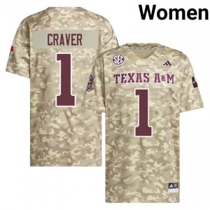 Beige Mario Craver #1 19th Man Jersey | Women Player Football Alumni Stitch 93294579