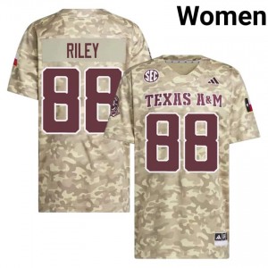Beige Micah Riley #88 Texas Aggies Jersey | Women Player Football Authentic Stitch 32773515