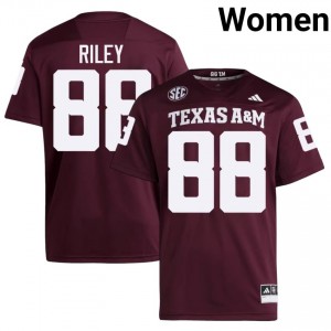 #88 Micah Riley Texas A&M Aggies Maroon Jersey | Elite Embroidery Women Player Football Gear 65077941