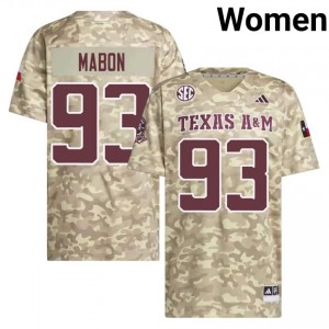 Beige Nathan Mabon #93 109th Man Jersey | Women Player Football Authentic Stitch 23917421