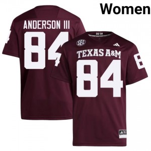 Maroon Richie Anderson III #84 Texas Aggies Jersey | Women Player Football Classic Embroidery 69901019