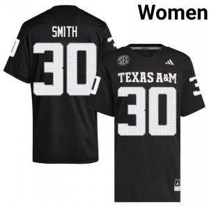 Black TJ Smith #30 Texas A&M Aggies Jersey | Women Player Football Elite Embroidery 41985069