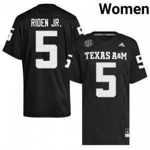 Fresh Tiger Riden Jr. #5 Texas A&M Aggies Black Jersey | Women High School Football Embroidery Fan Gear 36915434