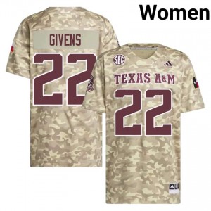 Moisture Wicking Tristian Givens #22 43th Man Beige Jersey | Women High School Football Stitch Fan Gear 76942110