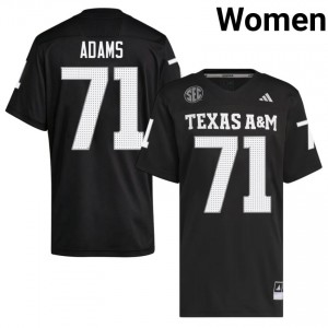 Tyree Adams #71 Texas A&M Aggies Jersey | Top-Tier Black University Football Women Embroidery 90958463