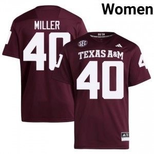 Top-Tier Von Miller #40 Texas A&M Aggies Maroon Jersey | Women University Football Embroidery Fan Gear 82910323