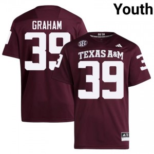 #39 Adam Graham Texas Aggies Maroon Jersey | Elite Swen Youth Player Football Gear 21617793