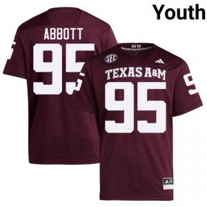 Durable Alex Abbott #95 Aggies Maroon Jersey | Youth University Football Swen Fan Gear 15468854