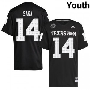 Fresh Anto Saka #14 28th Man Black Jersey | Youth High School Football Swen Fan Gear 16875160