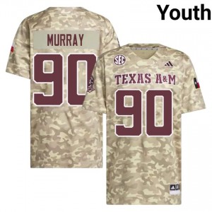 Beige Asher Murray #90 TAMU Jersey | Youth Player Football Alumni Stitched 12793411