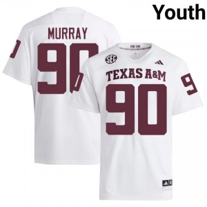 Aggies Asher Murray #90 White Jersey | Genuine Stitched NCAA Football Youth Apparel 29365776