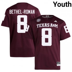 Maroon Ashton Bethel-Roman #8 12th Man Jersey | Youth High School Football Fresh Swen 81447803