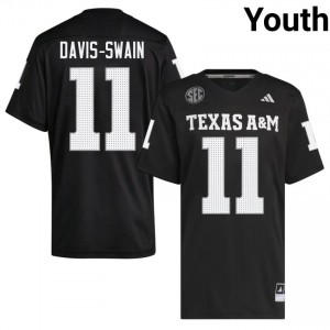 Aggies Brandon Davis-Swain #11 Black Jersey | Exclusive Swen College Football Youth Apparel 65622913
