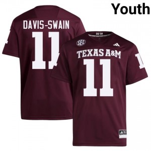 12th Man Brandon Davis-Swain #11 Maroon Jersey | Essential Swen NCAA Football Youth Apparel 47734315