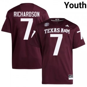 Maroon Bucky Richardson #7 Texas Aggies Jersey | Youth High School Football Limited Swen 26375378
