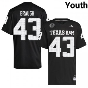 Carter Braugh #43 Aggies Jersey | Top-Tier Black University Football Youth Swen 88539971