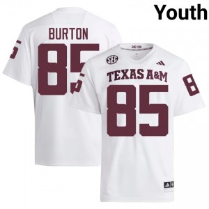 TAMU Chase Burton #85 White Jersey | Pro Cut Stitched NCAA Football Youth Apparel 43994928