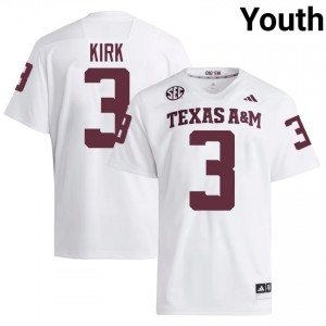 #3 Christian Kirk Aggies White Jersey | Alumni Stitched Youth Player Football Gear 43982993